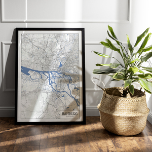 Create Your Own Hamburg Architectural Map - Perfect Gift for City Lovers