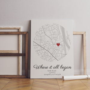 Personalized Map: Celebrate Your Love Story with a Unique, Custom Design