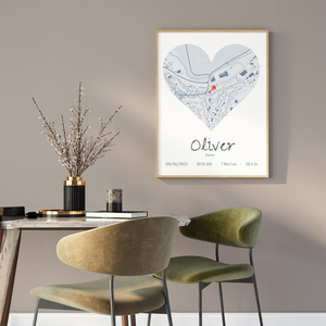 Heart-Shaped Baby Birth Map: Personalize for Your New Arrival