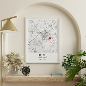 Custom "Home" Map Poster - Personalize Your Location & Text