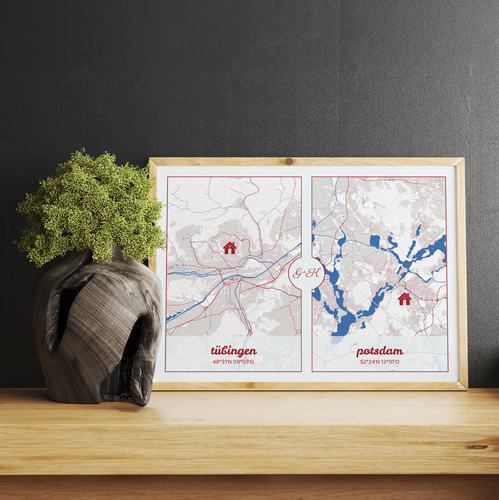 Create Your Own Dual City Map: Celebrate Your Long-Distance Connection