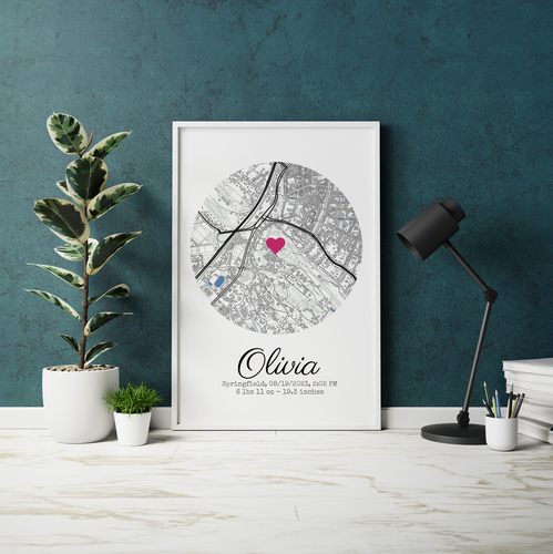 Create Your Custom Baby Birth Poster with All Key Details