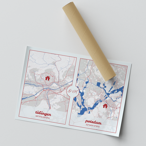 Create Your Own Dual City Map: Celebrate Your Long-Distance Connection