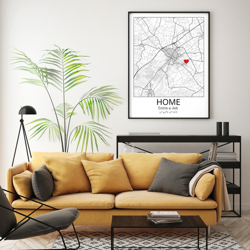 Custom "Home" Map Poster - Personalize Your Location & Text