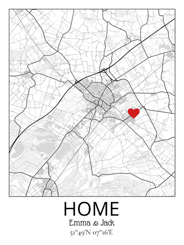 Custom "Home" Map Poster - Personalize Your Location & Text