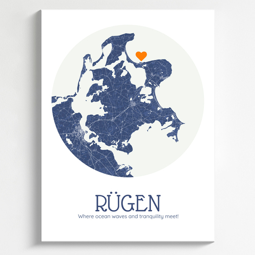 Create Your Personalized Rügen Map – Custom Text & Symbols!