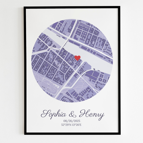 "Create Your Custom Wedding Map Poster - Personalized for Your Special Day"